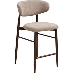 Béžová/tmavě hnědá čalouněná barová židle (výška sedáku 65 cm) Levanto – House Nordic obraz