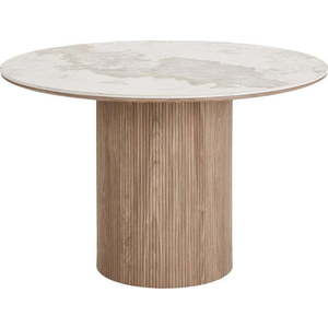 Kulatý jídelní stůl s deskou v dekoru mramoru ø 120 cm Athens – House Nordic obraz