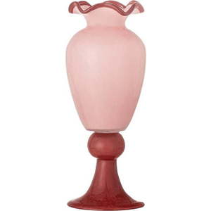 Růžová skleněná váza (výška 34 cm) Frills – Bloomingville obraz