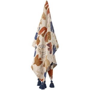 Hnědá deka z recyklované bavlny 130x160 cm Anniversary – Bloomingville obraz
