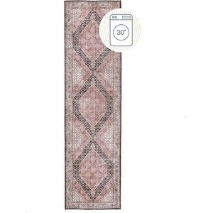 Růžový pratelný běhoun 60x230 cm Briony Traditional – Flair Rugs obraz