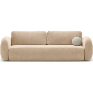 Béžová sametová rozkládací/s úložným prostorem pohovka 262 cm Tonale – Cosmopolitan Design obraz