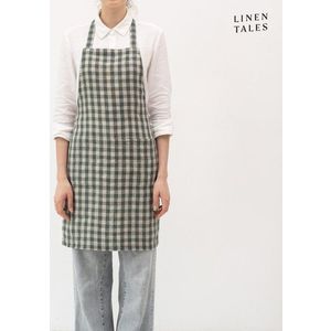 Lněná zástěra Forest Green Gingham – Linen Tales obraz