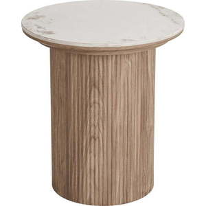 Kulatý odkládací stolek s deskou v dekoru mramoru ø 45 cm Athens – House Nordic obraz