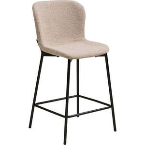 Béžová čalouněná barová židle (výška sedáku 65 cm) Maceda – House Nordic obraz