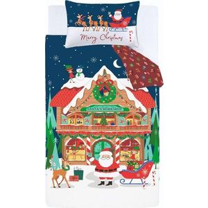 Povlečení na jednolůžko 135x200 cm Santa's Workshop – Catherine Lansfield obraz