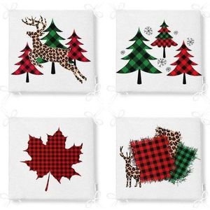 Podsedáky v sadě 4 ks s vánočním motivem 40x40 cm Tartan – Mila Home obraz