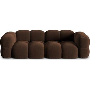 Tmavě hnědá sametová pohovka 250 cm Loretto – Cosmopolitan Design obraz