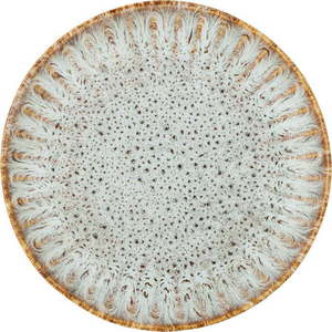 Modrý/béžový servírovací talíř z kameniny ø 17 cm Fleur – Bloomingville obraz