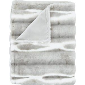 Světle šedá deka z umělé kožešiny 130x170 cm Flint – Catherine Lansfield obraz