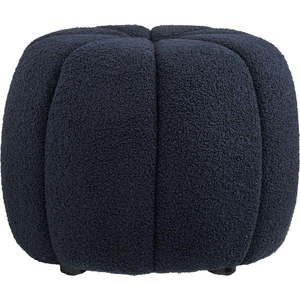 Tmavě modrý taburet z textilie bouclé Paisley – House Nordic obraz
