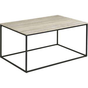 Černý/béžový konferenční stolek v dekoru kamene 60x90 cm Vita – House Nordic obraz