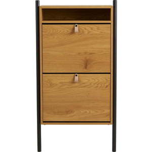 Výklopný botník v dekoru dubu v přírodní barvě 62x118x26 cm Barco – House Nordic obraz