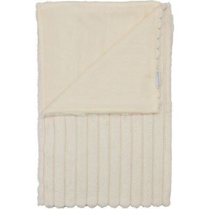 Krémová deka z mikroplyše 130x170 cm Cosy Ribbed – Catherine Lansfield obraz