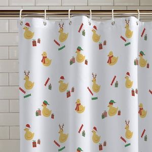 Sprchový závěs 180x180 cm Christmas Quacker – Catherine Lansfield obraz