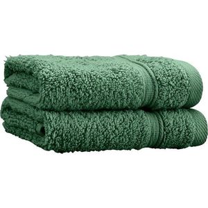 Tmavě zelené froté bavlněné ručníky v sadě 2 ks 30x30 cm Zero Twist – Catherine Lansfield obraz