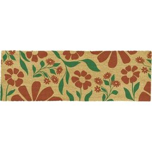 Rohožka z kokosového vlákna 40x120 cm Red & Green Floral – Artsy Doormats obraz