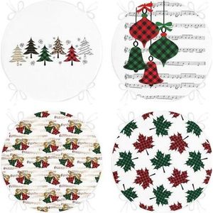 Podsedáky v sadě 4 ks s vánočním motivem ø 40 cm Tartan – Mila Home obraz