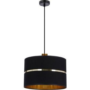 Černé závěsné svítidlo s textilním stínidlem ø 30 cm Assam – Candellux Lighting obraz