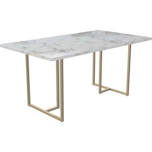 Jídelní stůl s deskou v dekoru mramoru 90x160 cm Astor – CosmoLiving by Cosmopolitan obraz
