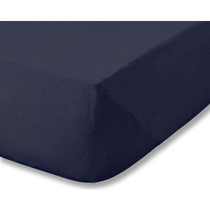 Tmavě modré napínací flanelové prostěradlo 150x200 cm Brushed – Catherine Lansfield obraz