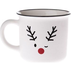 Bílý porcelánový hrnek s vánočním motivem 380 ml Reindeer – Dakls obraz