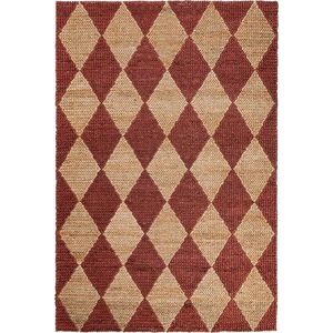 Ručně tkaný koberec s příměsí juty v terakotové barvě 120x170 cm Effie Diamond – Flair Rugs obraz