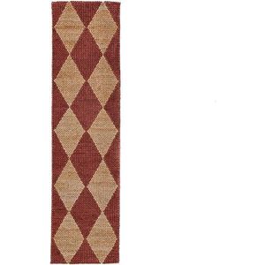 Ručně tkaný běhoun s příměsí juty v terakotové barvě 80x230 cm Effie Diamond – Flair Rugs obraz