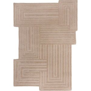 Béžový ručně tkaný vlněný koberec 200x290 cm Zen Rectangles – Flair Rugs obraz