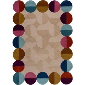 Béžový ručně tkaný vlněný koberec 120x170 cm Mia Textured Scallop – Flair Rugs obraz