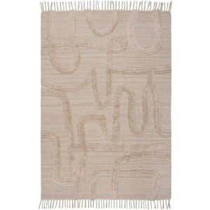 Béžový ručně tkaný vlněný koberec 120x170 cm Loma – Flair Rugs obraz