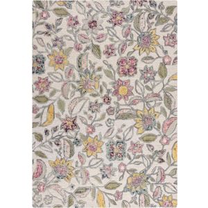 Krémový ručně tkaný vlněný koberec 200x290 cm Tania Floral – Flair Rugs obraz