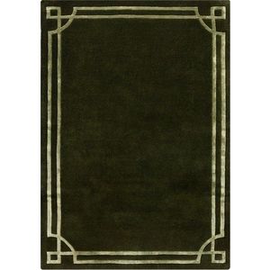 Tmavě zelený ručně tkaný vlněný koberec 120x170 cm Gatsby – Flair Rugs obraz