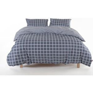 Šedé povlečení na dvoulůžko/prodloužené z bavlny Renforcé 240x220 cm Linear Calm Geometric – Mila Home Luxury obraz