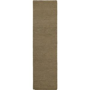 Khaki ručně tkaný vlněný běhoun 80x230 cm Harris Boucle – Flair Rugs obraz