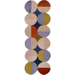 Ručně tkaný vlněný běhoun 80x230 cm Mia Ellipse – Flair Rugs obraz