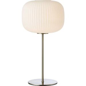 Bílá/ve stříbrné barvě stolní lampa se skleněným stínidlem (výška 50 cm) Sober – Markslöjd obraz