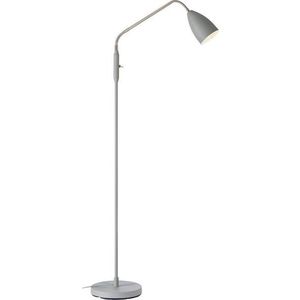 Šedá LED stmívatelná stojací lampa s kovovým stínidlem (výška 140 cm) Patro – Markslöjd obraz