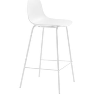 Bílá plastová barová židle (výška sedáku 67, 5 cm) Whitby – Unique Furniture obraz