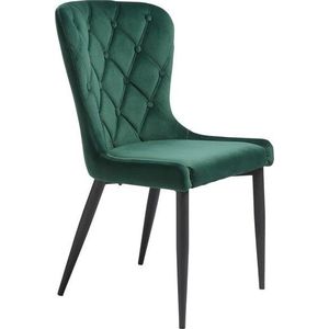 Zelená sametová jídelní židle Granby – Unique Furniture obraz