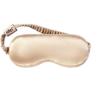 Světle hnědá hedvábná maska na spaní Caramel – slip obraz