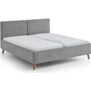 Šedá čalouněná dvoulůžková postel s roštem 160x200 cm Piano – Meise Möbel obraz