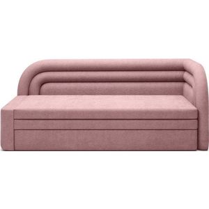 Růžová žinylková rozkládací/s úložným prostorem pohovka pravý roh 223 cm Fabillo – ELTAP obraz