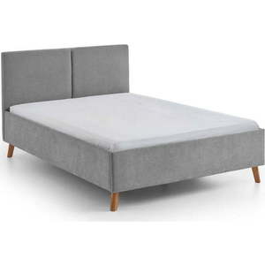 Šedá čalouněná dvoulůžková postel s roštem 140x200 cm Piano – Meise Möbel obraz