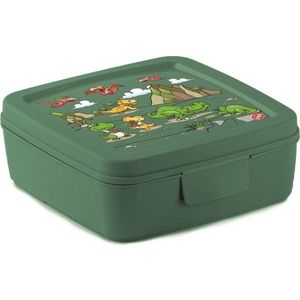Zelený dětský svačinový box Dinosaur – Snips obraz
