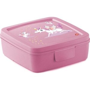 Růžový dětský svačinový box Unicorn – Snips obraz