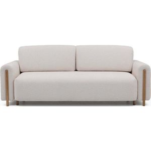 Béžová/krémová rozkládací/s úložným prostorem pohovka z textilie bouclé 244 cm Arcadova – ELTAP obraz