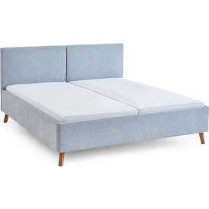 Světle modrá čalouněná dvoulůžková postel s roštem 160x200 cm Piano – Meise Möbel obraz
