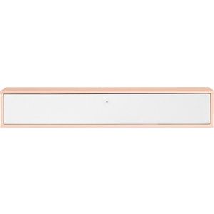 Bílý/světle růžový TV stolek 133x22x32, 5 cm Mistral – Hammel Furniture obraz