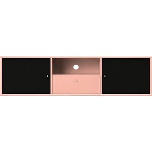 Černý/růžový TV stolek 161x42x45 cm Mistral – Hammel Furniture obraz